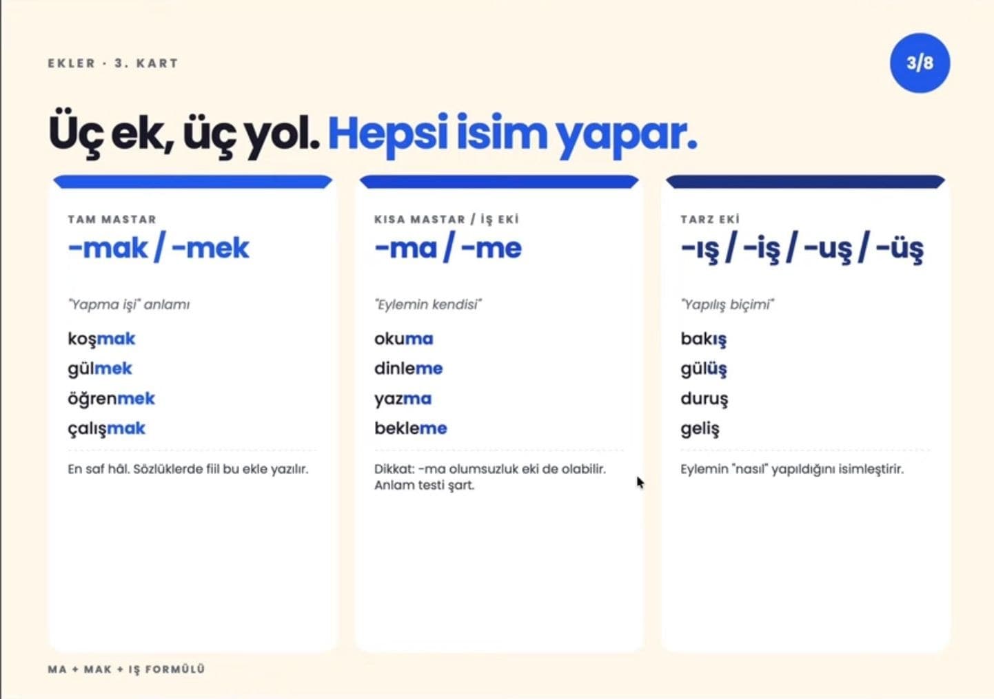 Ders kartı 2/8