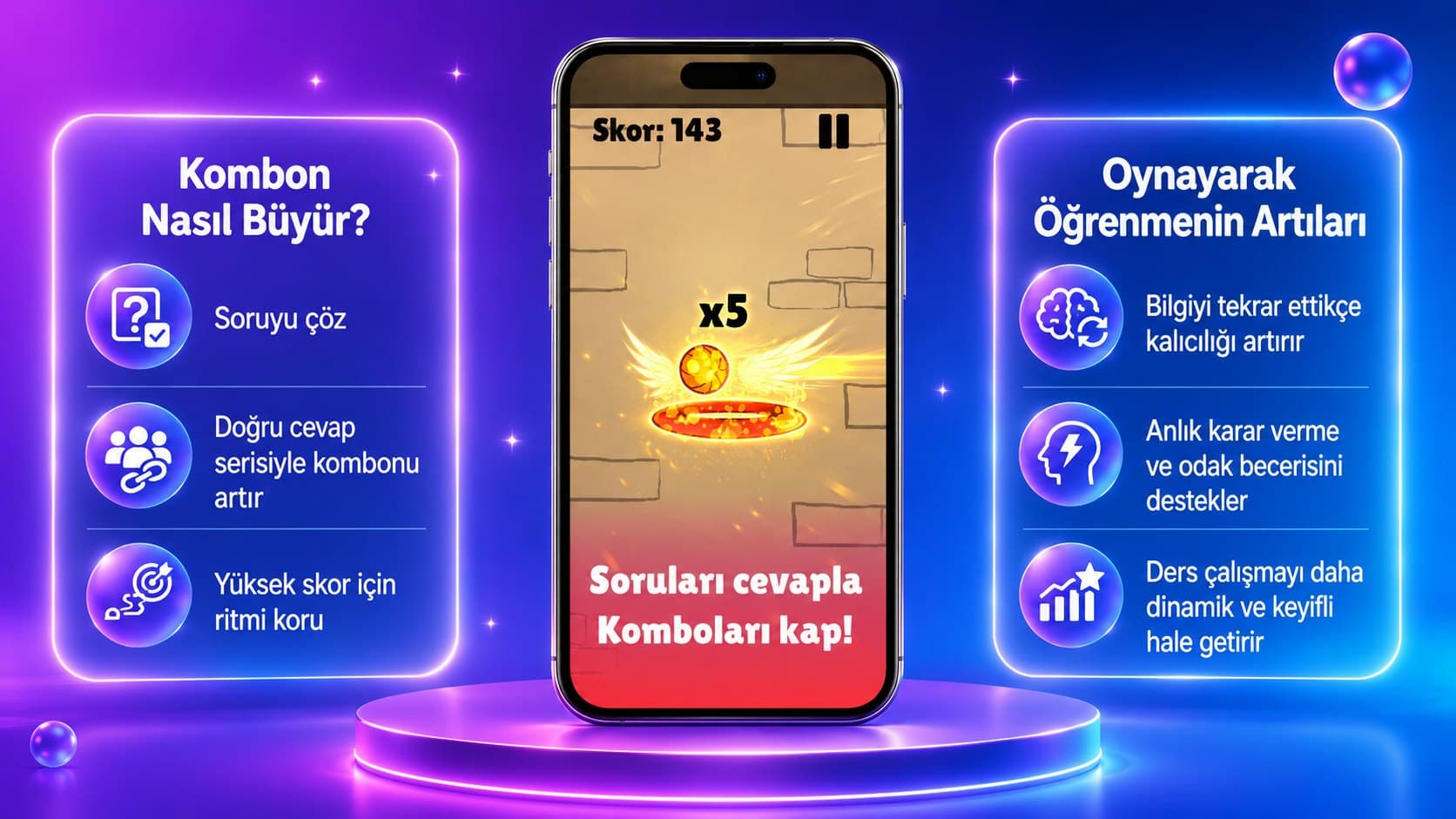DersCraft oyun akışı slaytı 10